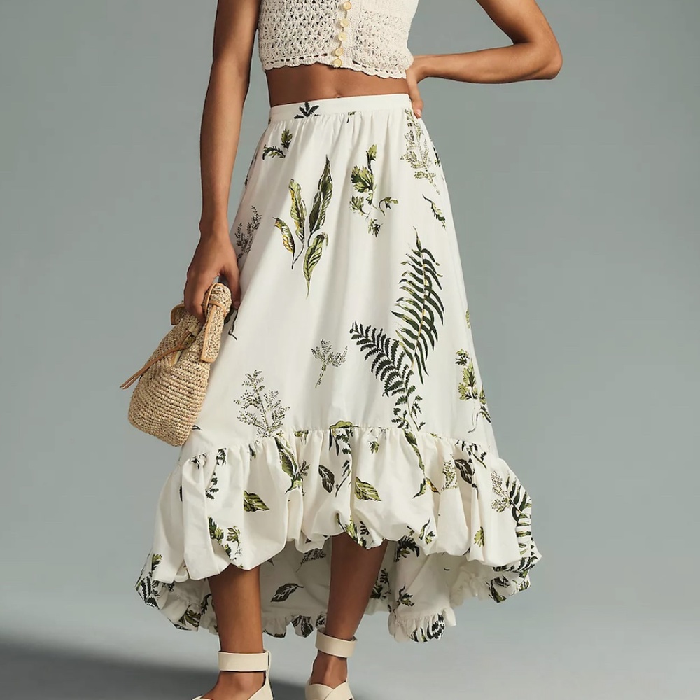 NWT By Anthropologie High-Low Bubble Skirt